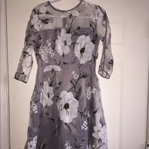 Floral grey dress